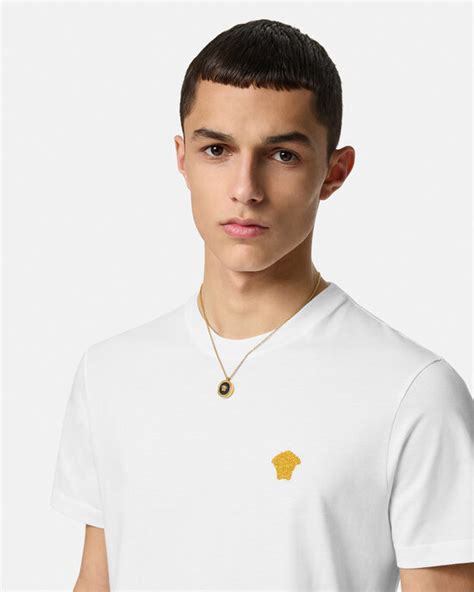 t shirt versace strass|Men's Designer Polos & Luxury T.